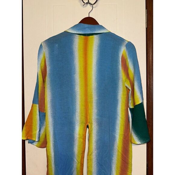BCBGeneration Kimono Multi Striped Tie Front Size XS /Sm - Picture 8 of 15